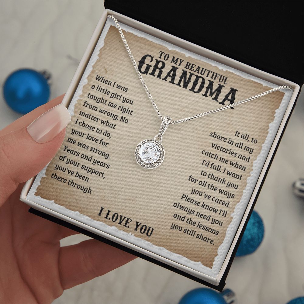 TO MY GRANDMA LESSONS ETERNAL HOPE NECKLACE GIFT SET
