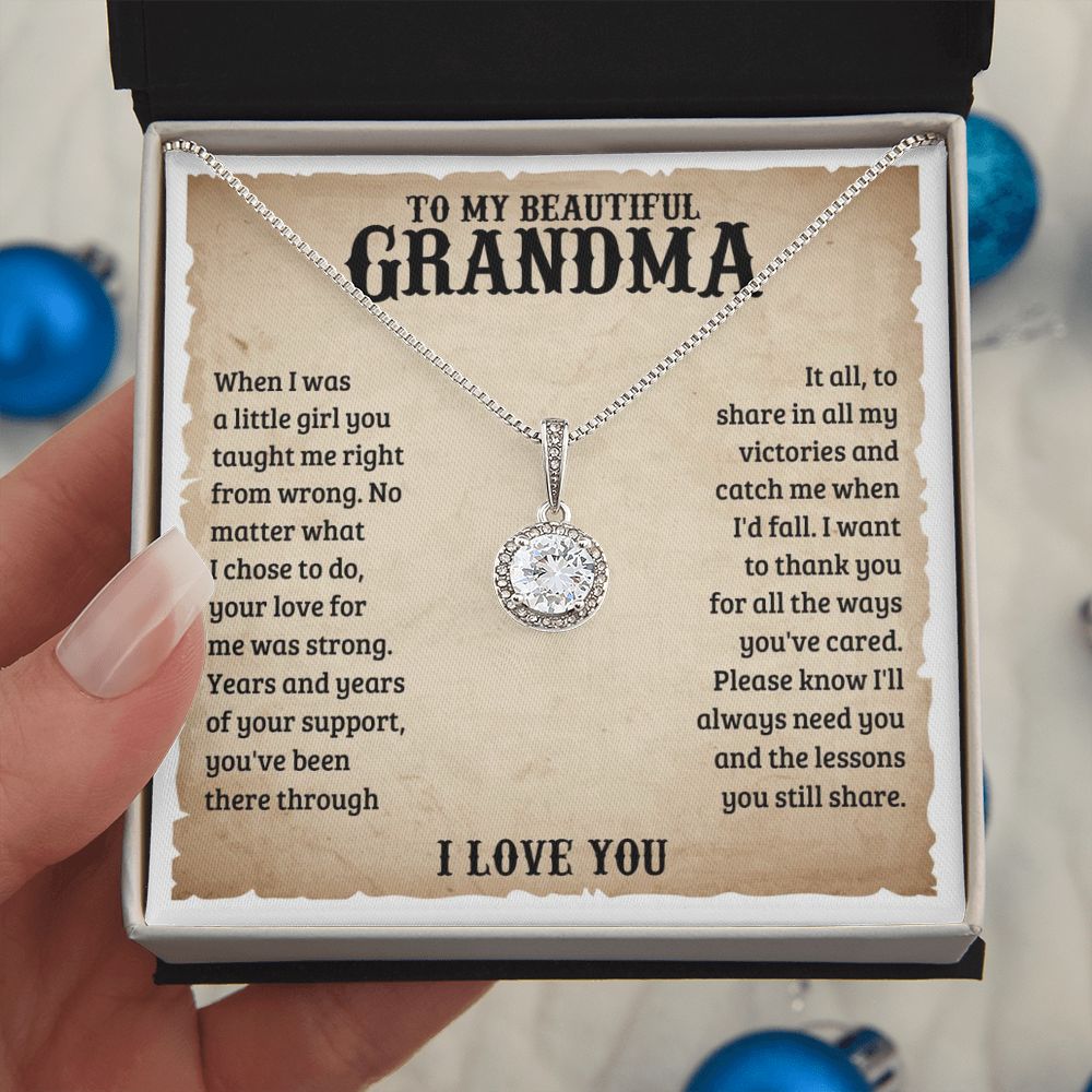 TO MY GRANDMA LESSONS ETERNAL HOPE NECKLACE GIFT SET