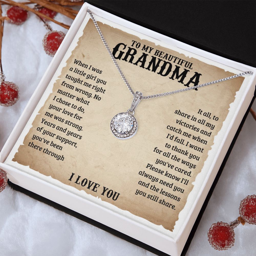 TO MY GRANDMA LESSONS ETERNAL HOPE NECKLACE GIFT SET