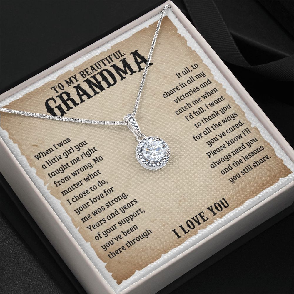 TO MY GRANDMA LESSONS ETERNAL HOPE NECKLACE GIFT SET