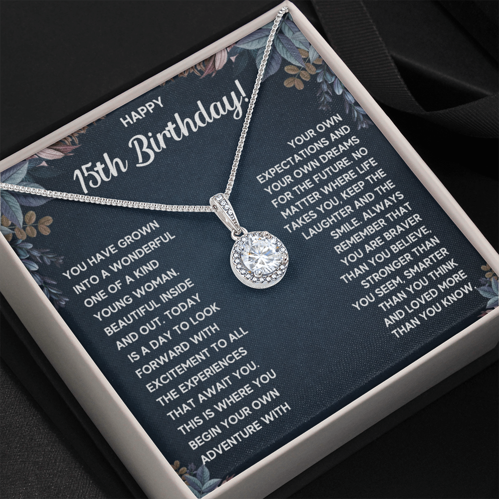 HAPPY 15TH BIRTHDAY DREAMS ETERNAL NECKLACE GIFT SET