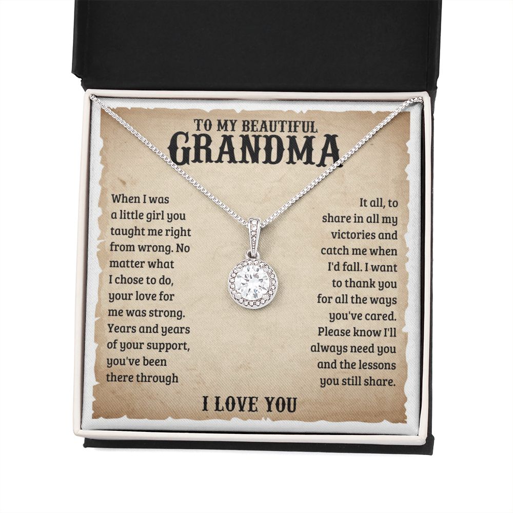 TO MY GRANDMA LESSONS ETERNAL HOPE NECKLACE GIFT SET