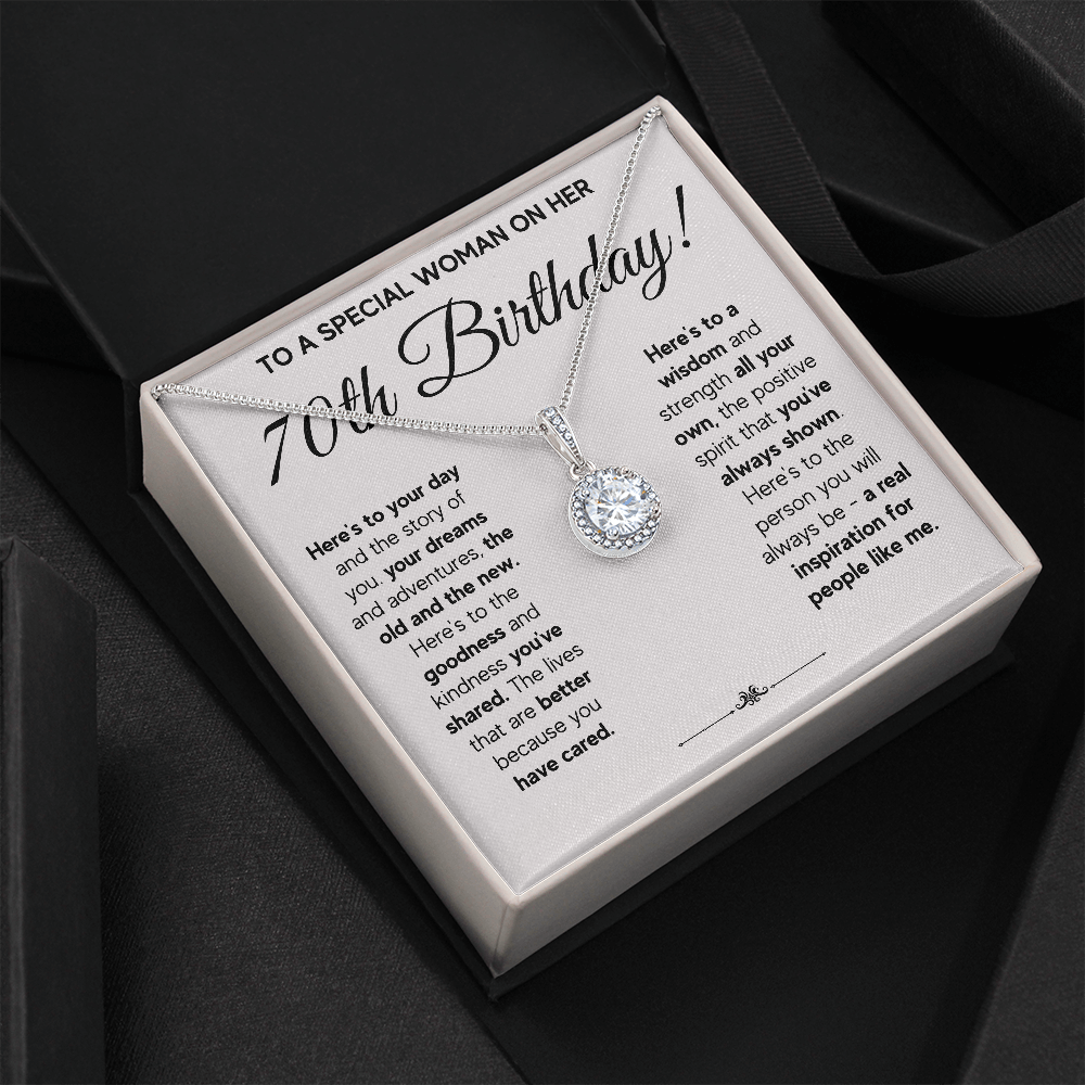 70TH BIRTHDAY WISDOM ETERNAL HOPE NECKLACE GIFT SET