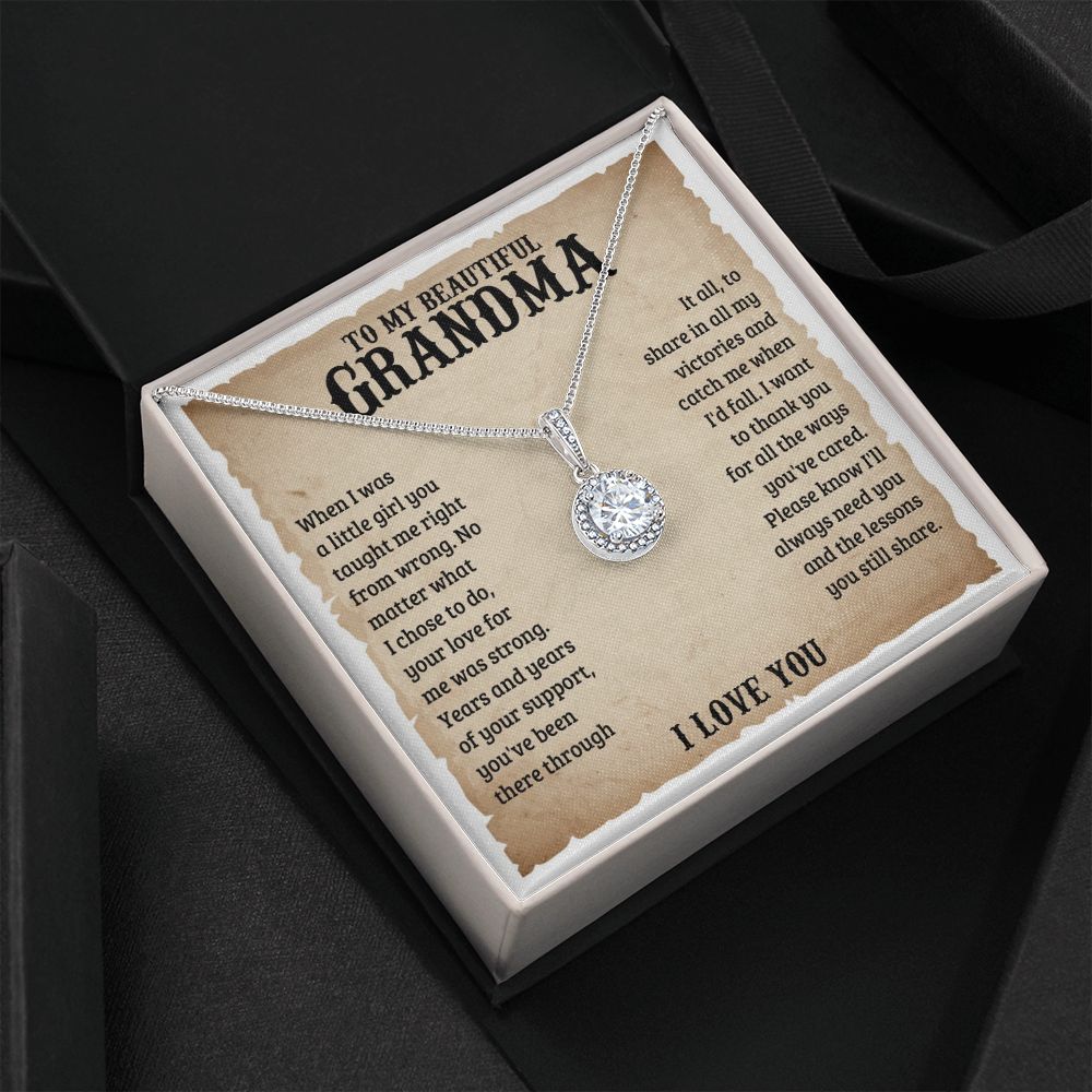 TO MY GRANDMA LESSONS ETERNAL HOPE NECKLACE GIFT SET