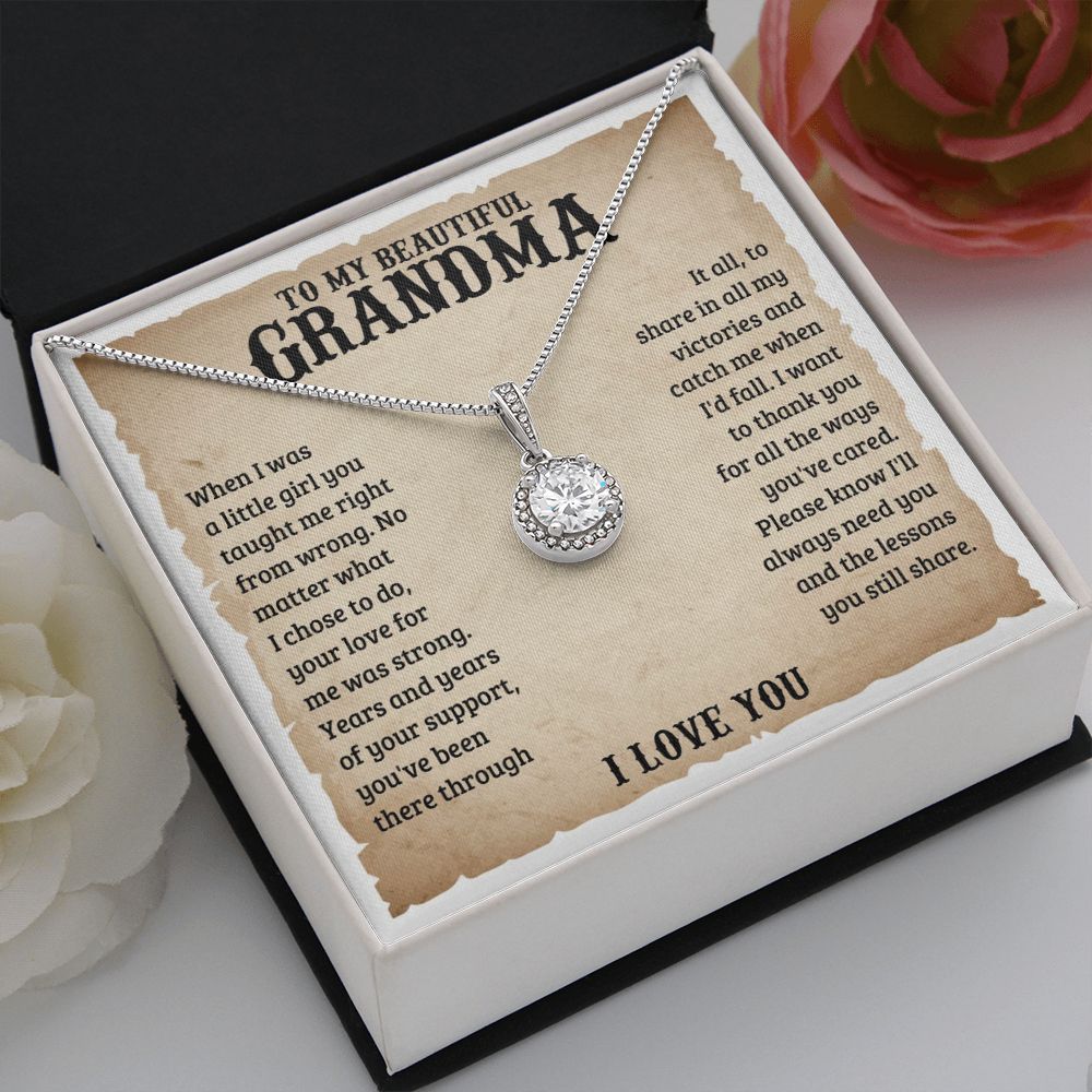 TO MY GRANDMA LESSONS ETERNAL HOPE NECKLACE GIFT SET