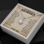 TO MY GRANDMA LESSONS ETERNAL HOPE NECKLACE GIFT SET