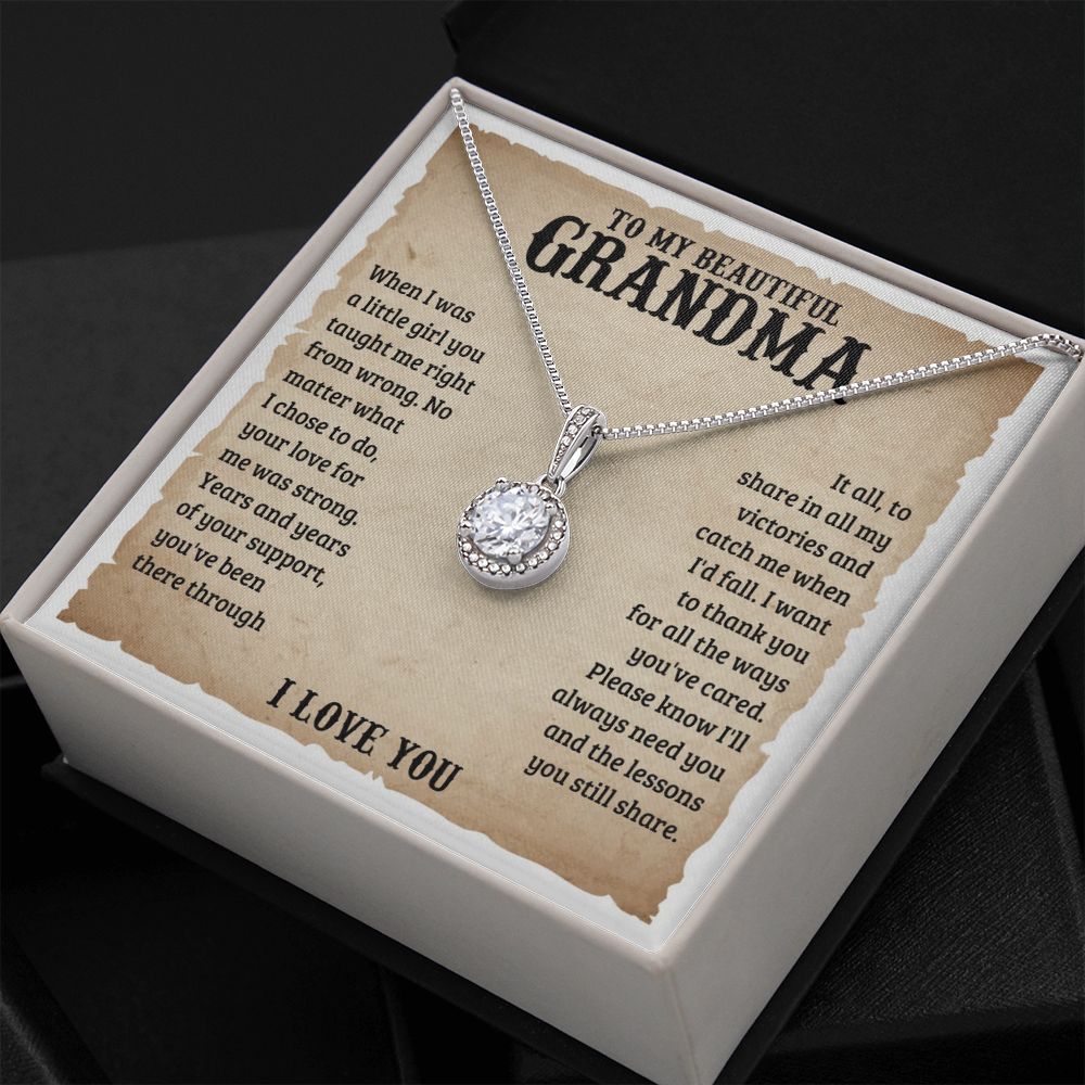 TO MY GRANDMA LESSONS ETERNAL HOPE NECKLACE GIFT SET