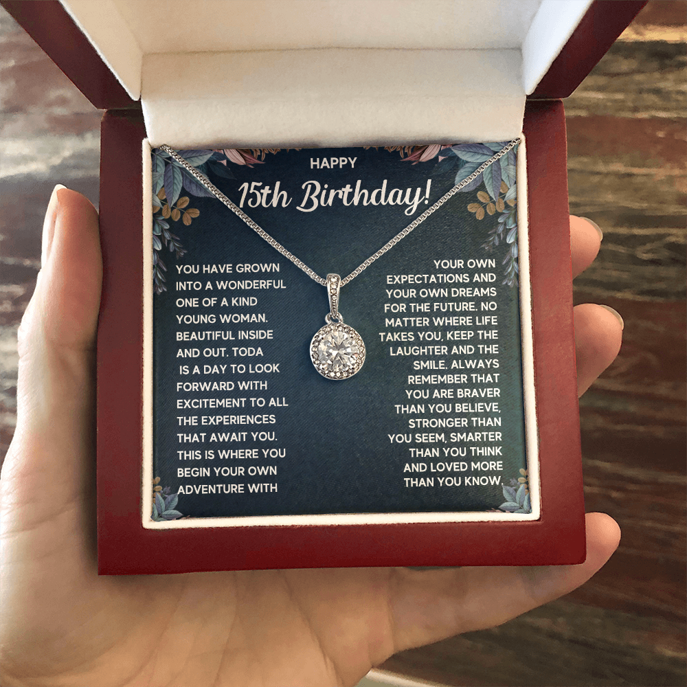 HAPPY 15TH BIRTHDAY DREAMS ETERNAL HOPE NECKLACE GIFT SET
