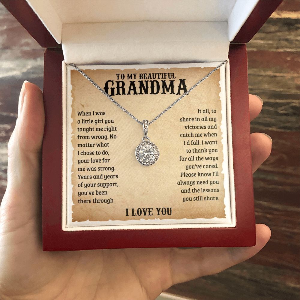 TO MY GRANDMA LESSONS ETERNAL HOPE NECKLACE GIFT SET