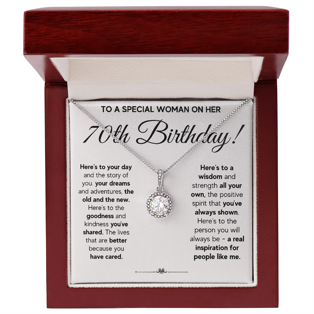 70TH BIRTHDAY WISDOM ETERNAL HOPE NECKLACE GIFT SET
