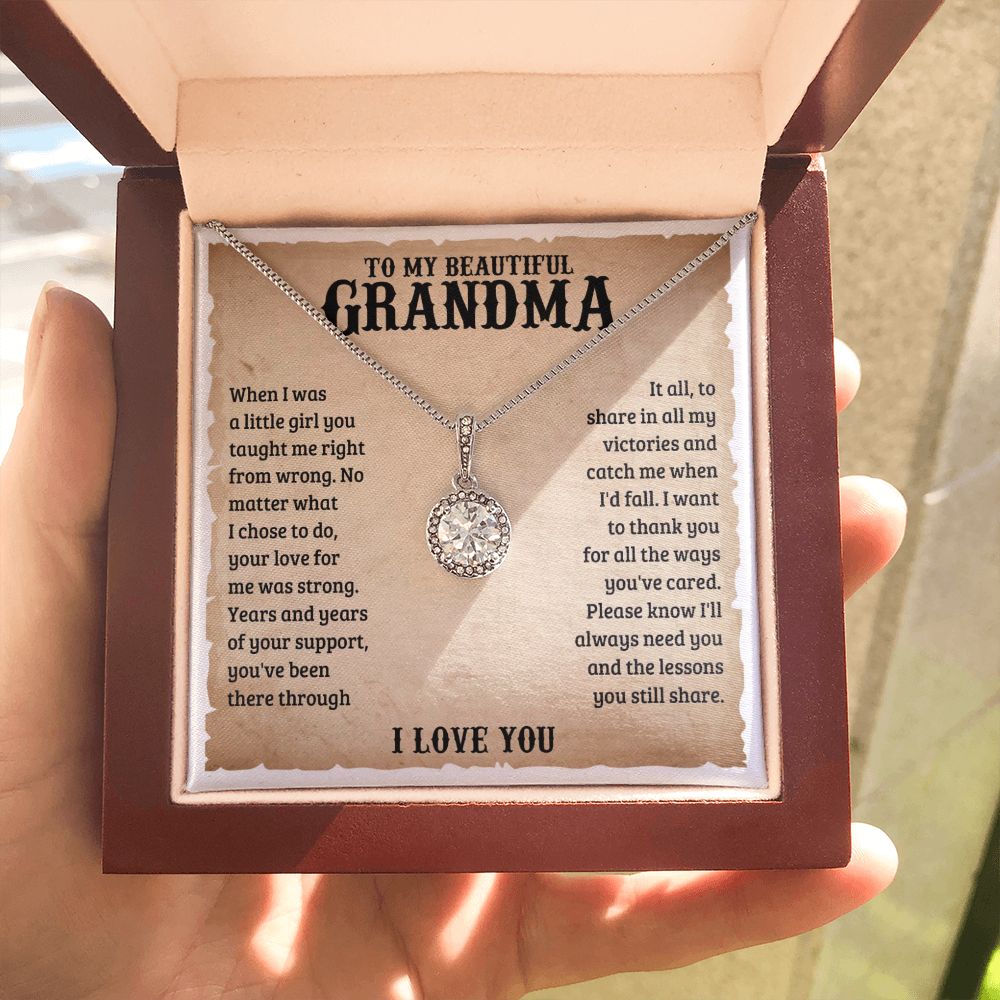 TO MY GRANDMA LESSONS ETERNAL HOPE NECKLACE GIFT SET