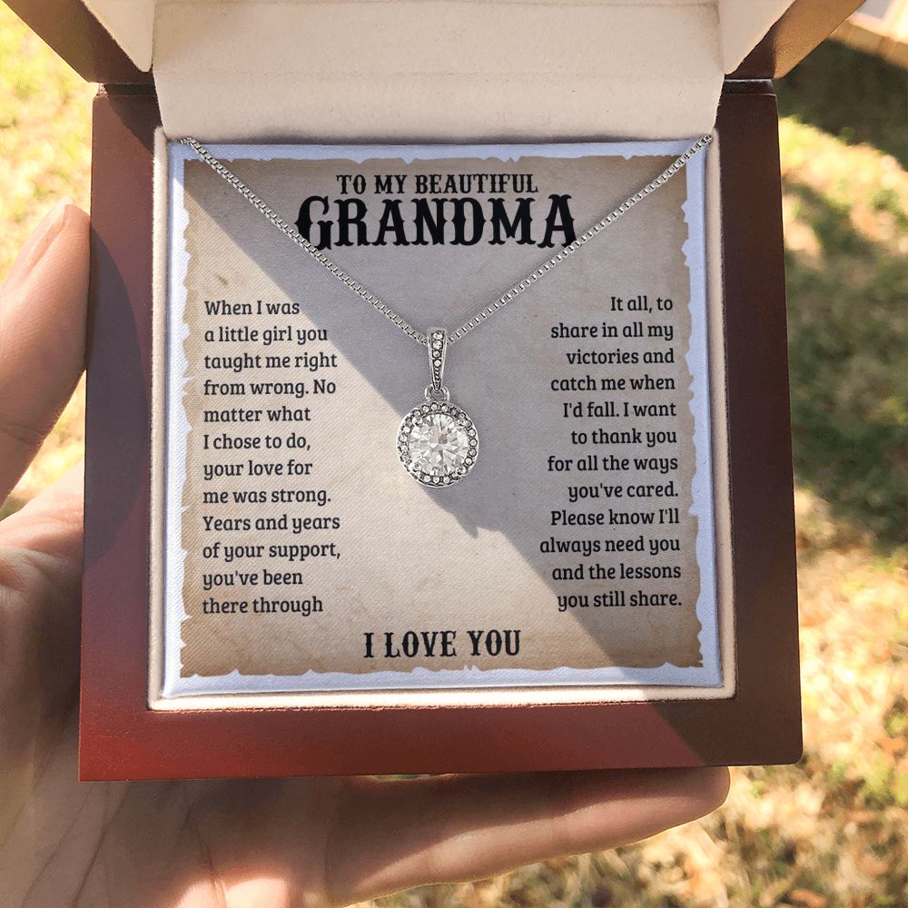 TO MY GRANDMA LESSONS ETERNAL HOPE NECKLACE GIFT SET