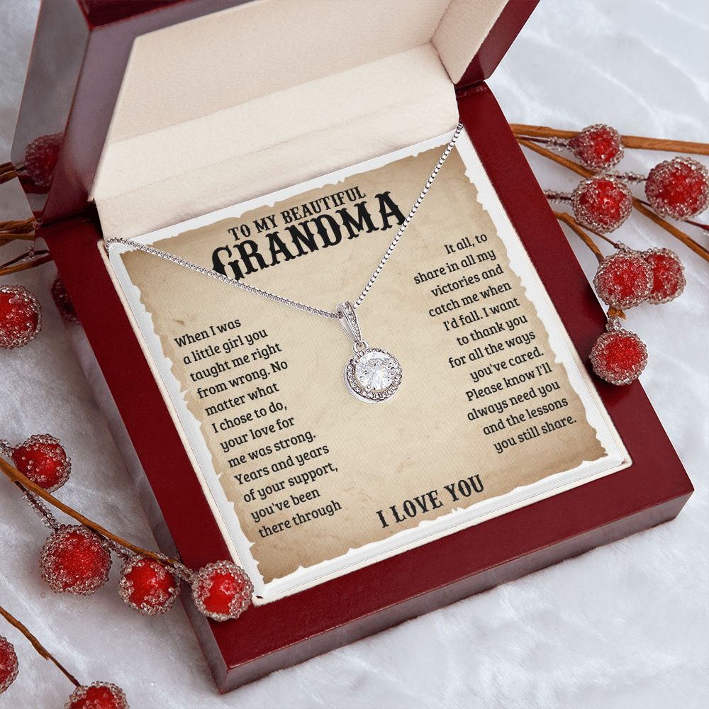 TO MY GRANDMA LESSONS ETERNAL HOPE NECKLACE GIFT SET