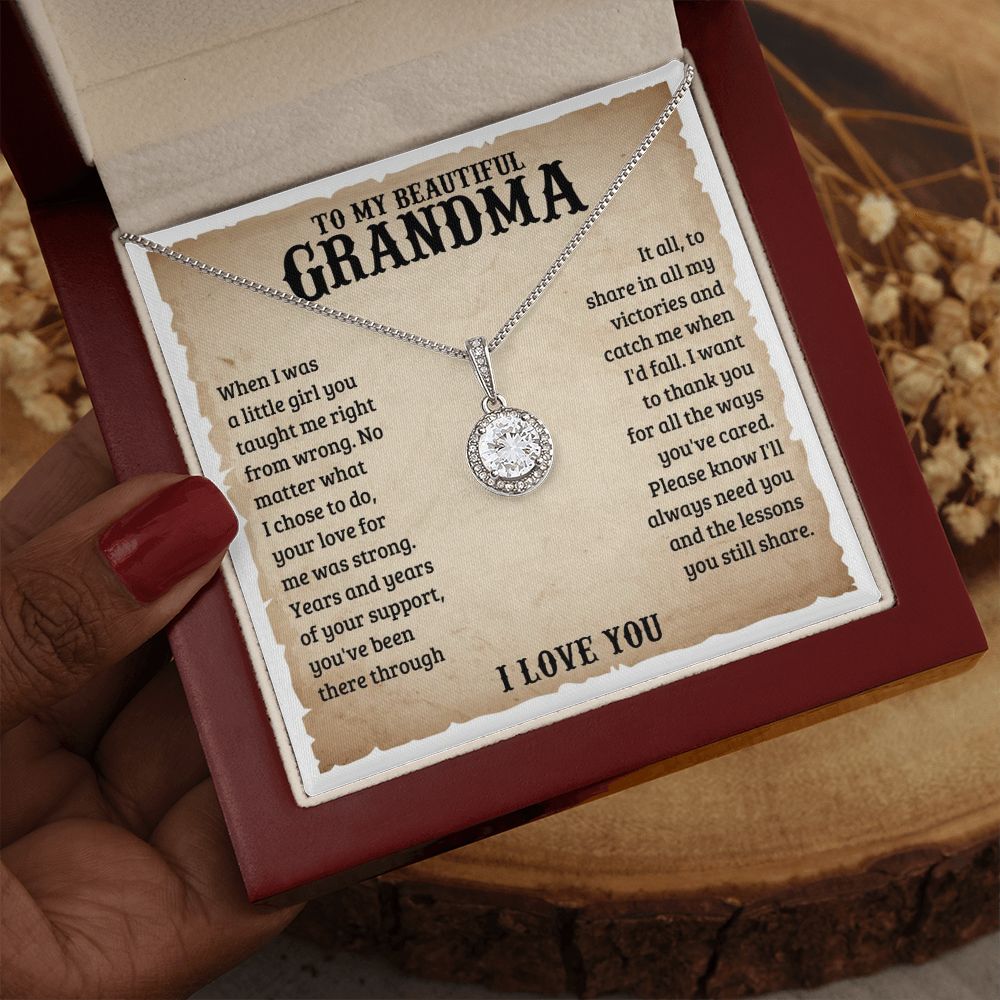 TO MY GRANDMA LESSONS ETERNAL HOPE NECKLACE GIFT SET