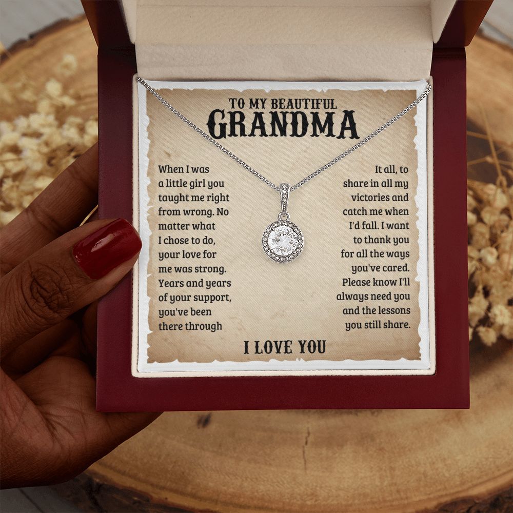TO MY GRANDMA LESSONS ETERNAL HOPE NECKLACE GIFT SET
