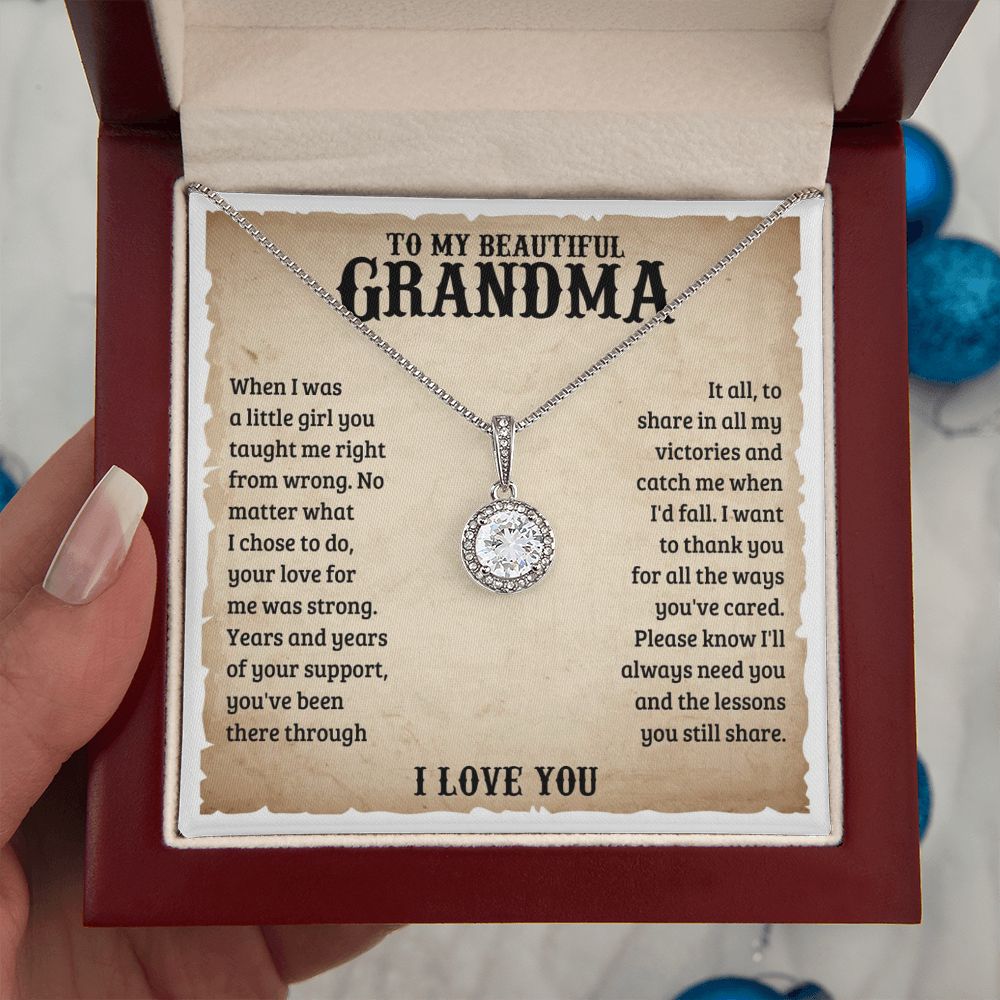 TO MY GRANDMA LESSONS ETERNAL HOPE NECKLACE GIFT SET