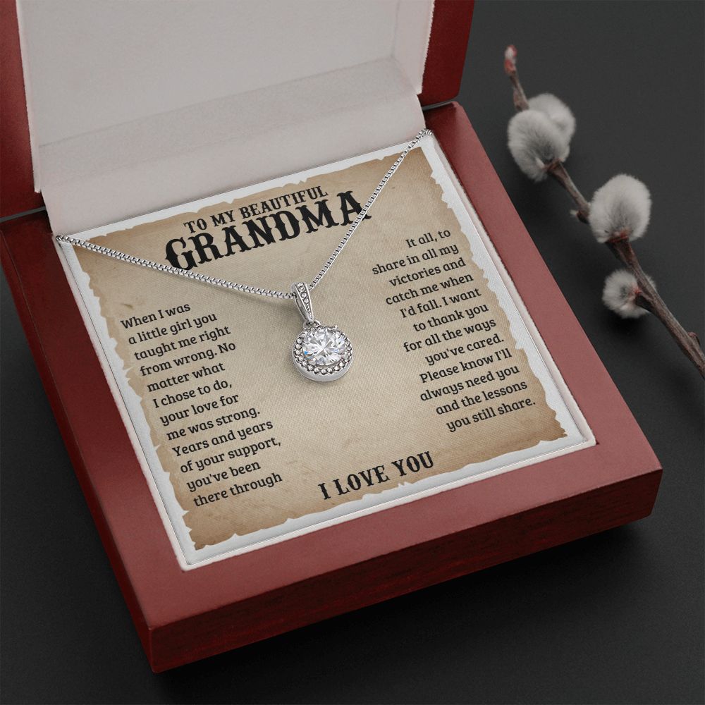 TO MY GRANDMA LESSONS ETERNAL HOPE NECKLACE GIFT SET