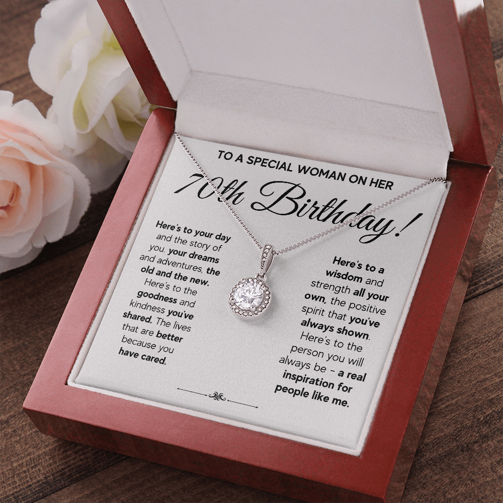 70TH BIRTHDAY WISDOM ETERNAL HOPE NECKLACE GIFT SET