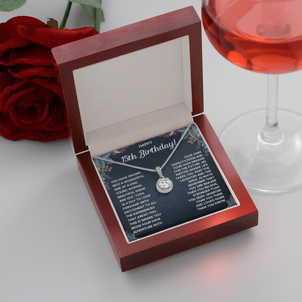 HAPPY 15TH BIRTHDAY DREAMS ETERNAL HOPE NECKLACE GIFT SET