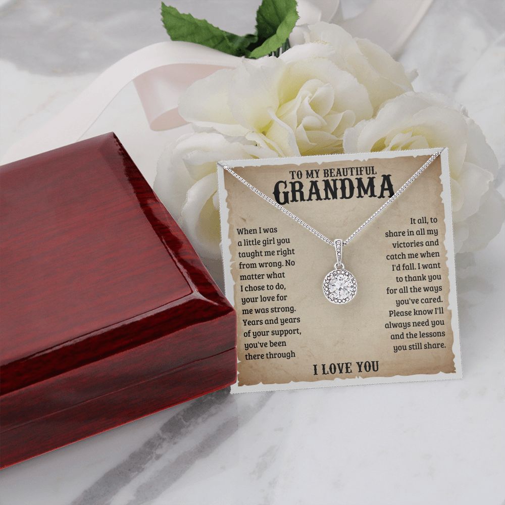 TO MY GRANDMA LESSONS ETERNAL HOPE NECKLACE GIFT SET