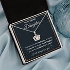 TO MY BADASS DAUGHTER CROWN NECKLACE GIFT SET