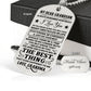 Grandson - Strong & Confident - Engraved Dog Tag Necklace