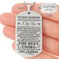 Grandson - Strong & Confident - Engraved Dog Tag Necklace