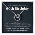 60TH BIRTHDAY MILESTONE LUCKY IN LOVE NECKLACE GIFT SET