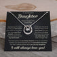 TO MY DAUGHTER REASONS LUCKY IN LOVE NECKLACE GIFT SET