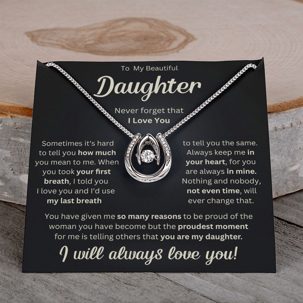 TO MY DAUGHTER REASONS LUCKY IN LOVE NECKLACE GIFT SET