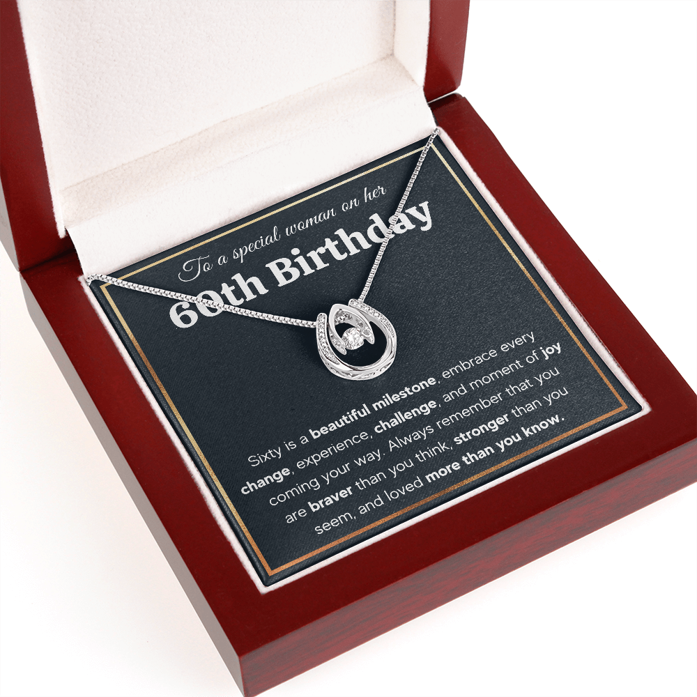 60TH BIRTHDAY MILESTONE LUCKY IN LOVE NECKLACE GIFT SET