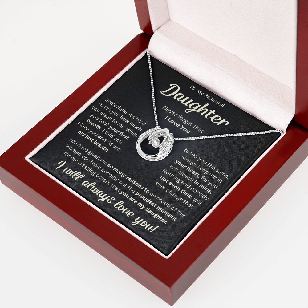 TO MY DAUGHTER REASONS LUCKY IN LOVE NECKLACE GIFT SET
