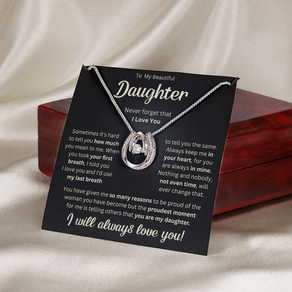TO MY DAUGHTER REASONS LUCKY IN LOVE NECKLACE GIFT SET