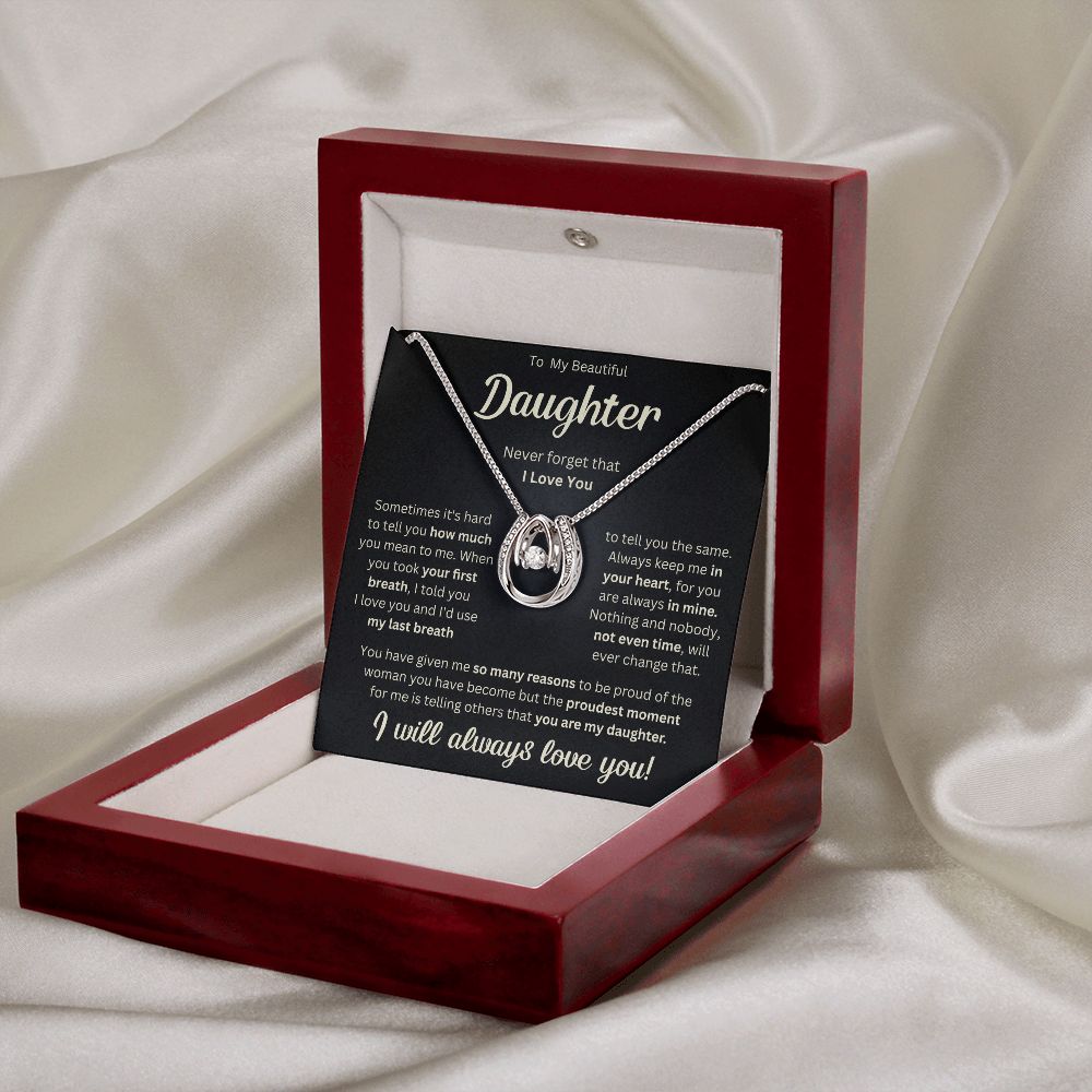 TO MY DAUGHTER REASONS LUCKY IN LOVE NECKLACE GIFT SET