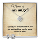 MAMA OF AN ANGEL LOVE KNOT NECKLACE AND EARRINGS