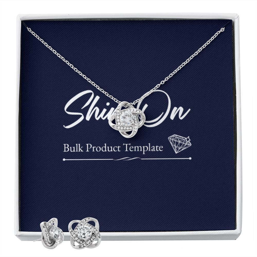 LOVE KNOT EARRING NECKLACE GIFT SET