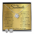 SOULMATE GOLD LOVE KNOT NECKLACE AND EARRINGS SET