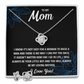 TO MY MOM LITTLE BOY BLACK LOVE KNOT NECKLACE AND EARRINGS SET