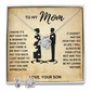 TO MY MOM LITTLE BOY LOVE KNOT NECKLACE AND EARRINGS SET