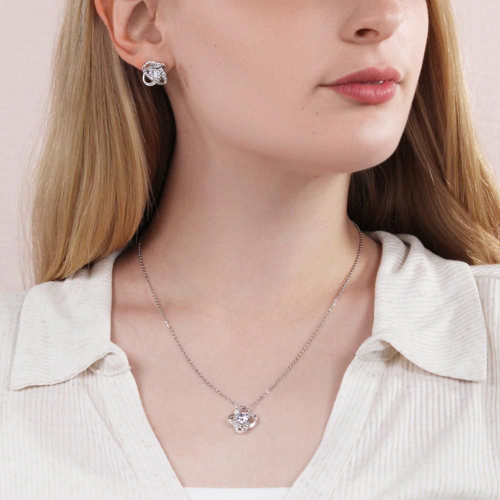 TO MY DAUGHTER BRAVER EARRING AND NECKLACE GIFT SET
