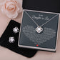 TO MY DAUGHTER IN LAW HEART LOVE KNOT EARRING NECKLACE GIFT SET