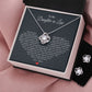 TO MY DAUGHTER IN LAW HEART LOVE KNOT EARRING NECKLACE GIFT SET