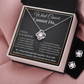 WHAT CANCER CANNOT DO LOVE KNOT NECKLACE AND EARRINGS SET