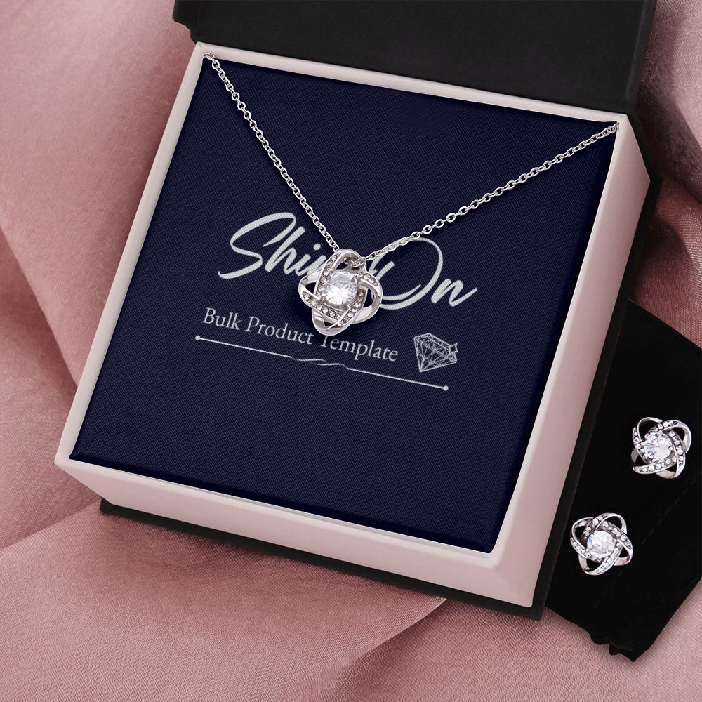 LOVE KNOT EARRING NECKLACE GIFT SET