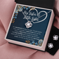 TO MY SISTER BOND LOVE KNOT NECKLACE AND EARRINGS SET