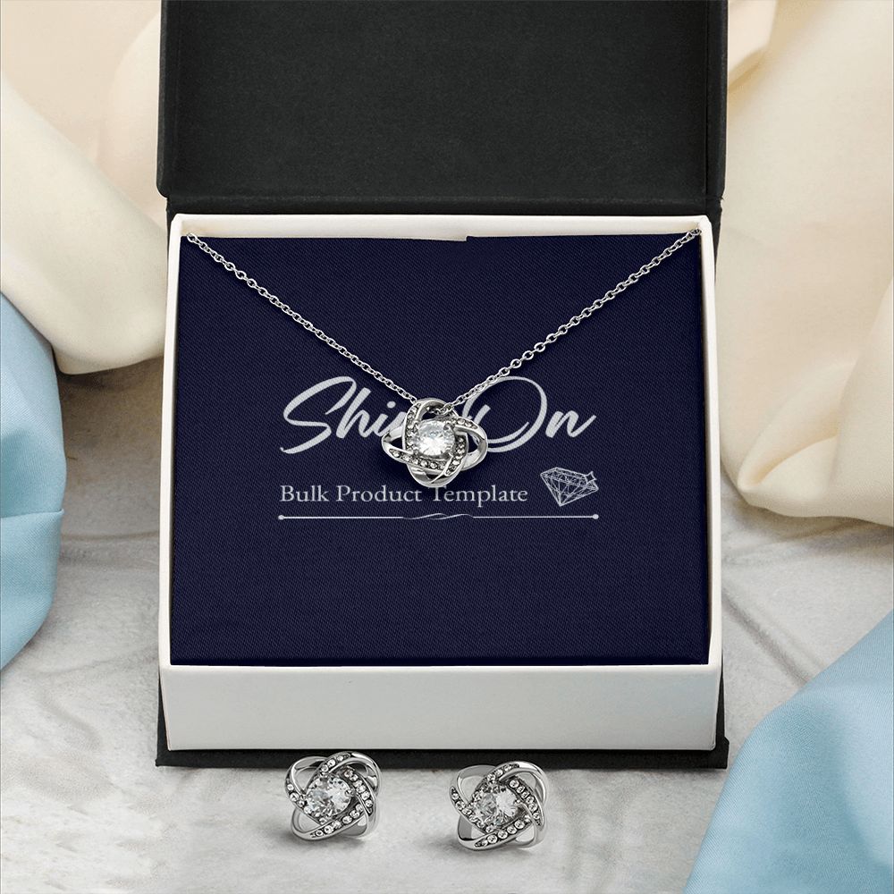 LOVE KNOT EARRING NECKLACE GIFT SET