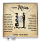TO MY MOM LITTLE BOY LOVE KNOT NECKLACE AND EARRINGS SET