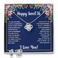 SWEET 16 WRAPPED LOVE KNOT NECKLACE AND EARRINGS SET