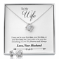 TO MY WIFE LAST EVERYTHING LOVE KNOT NECKLACE AND EARRINGS SET