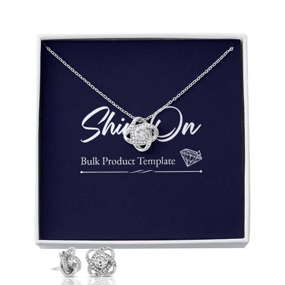 LOVE KNOT EARRING NECKLACE GIFT SET